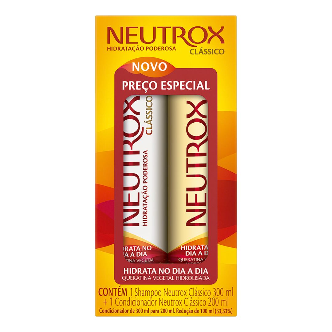 Kit Shampoo Neutrox 300ml + Condicionador 200ml Hidra Brilho