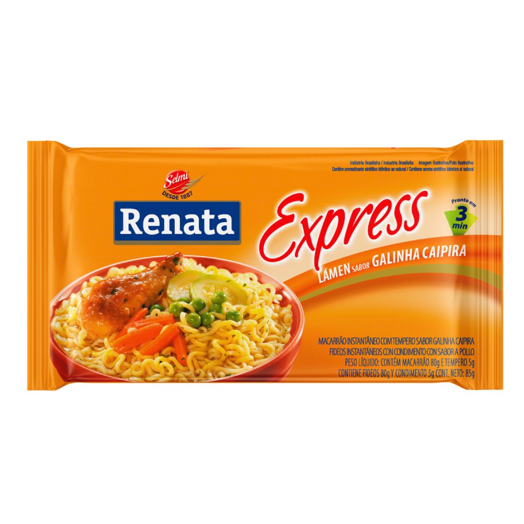 Macarrão Instantâneo Lámen Renata Express com Tempero Galinha Caipira