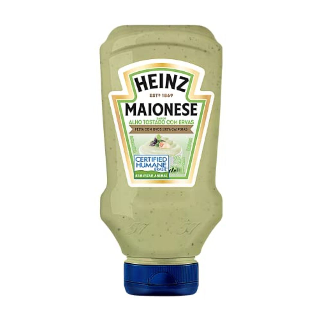 Maionese Heinz Alho Tostado com Ervas Squeeze 215g