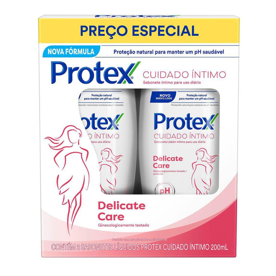 Sabonete Íntimo Protex Delicate Leve 400ml Pague 300ml Com 2 Unidades