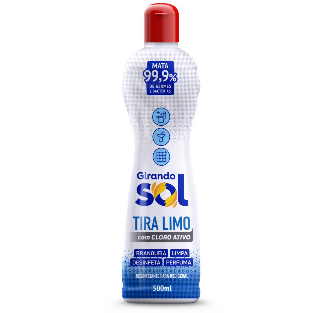 Desinfetante Tira Limo com Cloro Girando Sol 500ml