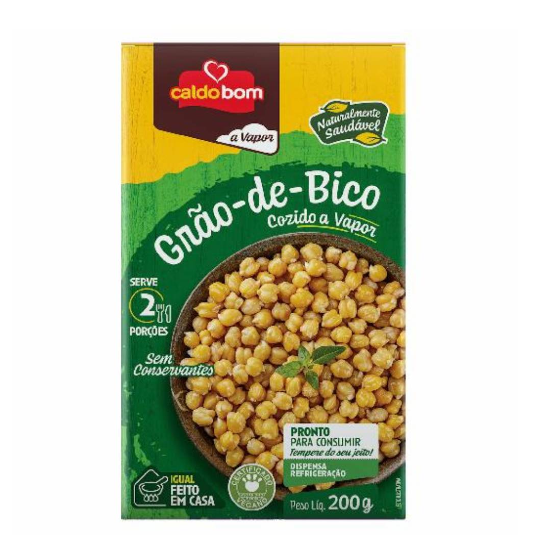 Grão-de-Bico Caldo Bom Cozido a Vapor 200g