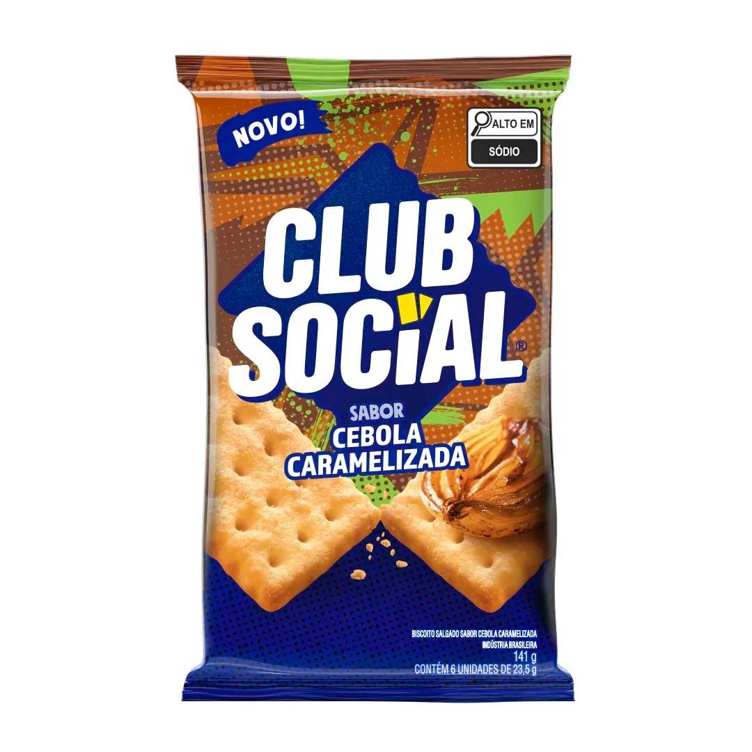 Biscoito Salgado Club Social Cebola Caramelizada 141g
