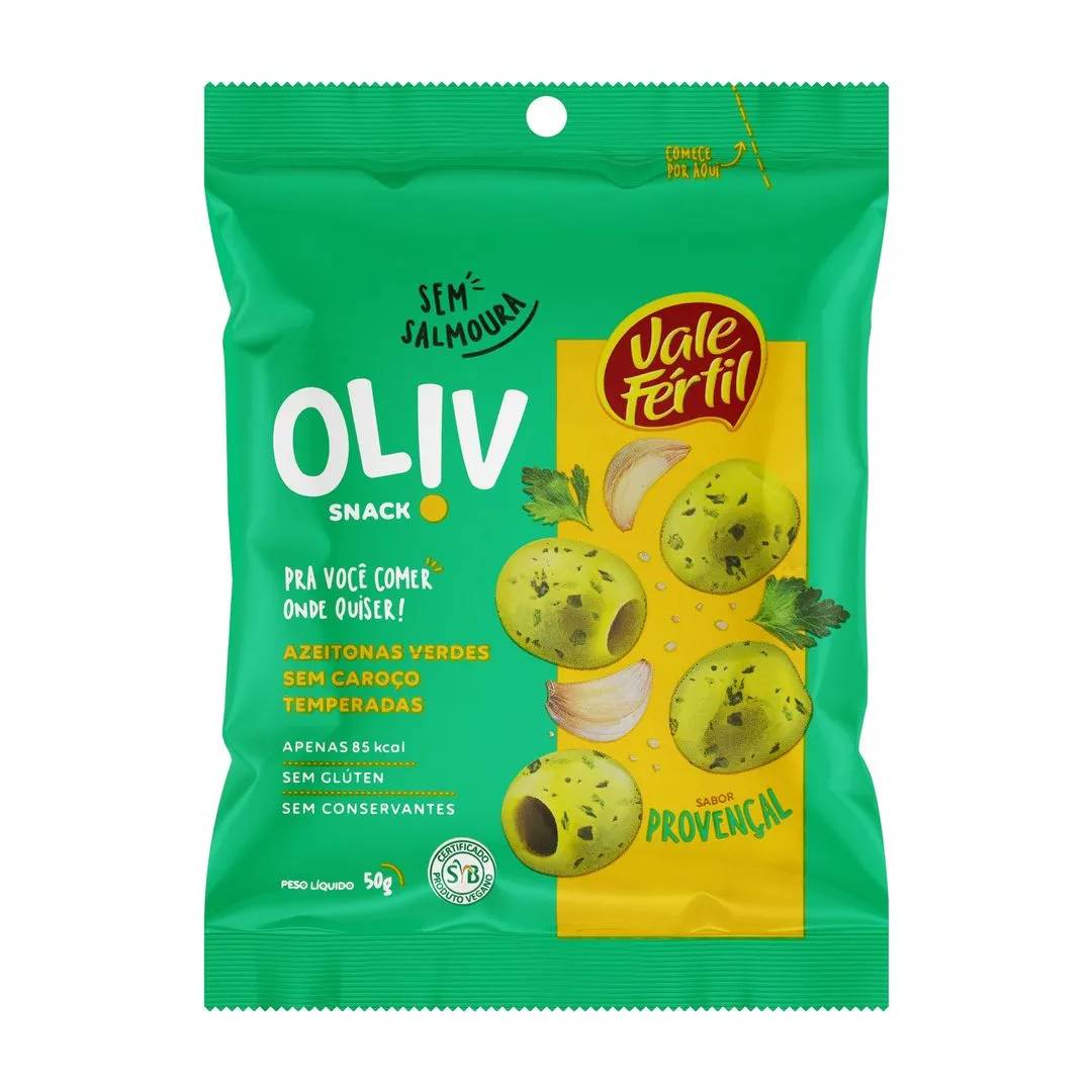 Azeitona Verde Vale Fértil Sem Caroço Provençal 50g