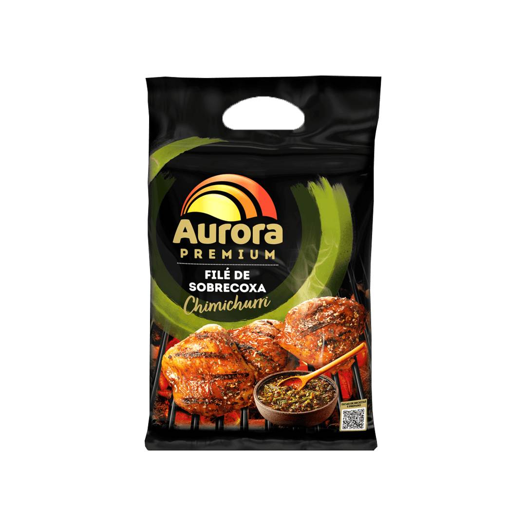 Filé de Sobrecoxa de Frango Aurora Premium Chimichurri 800g