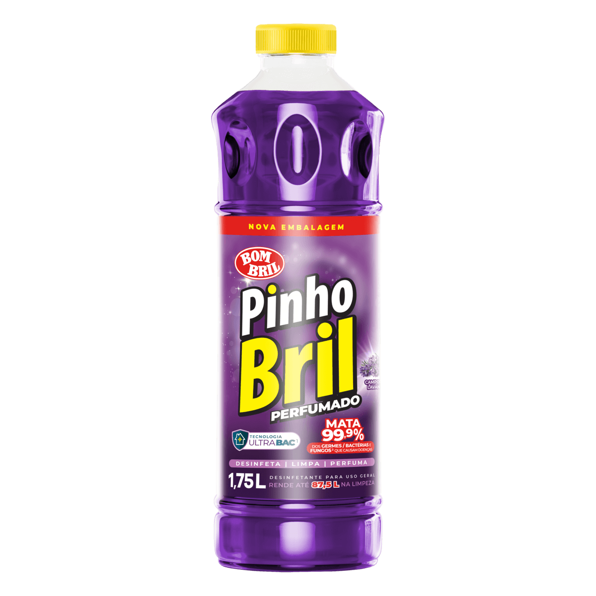 Desinfetante Perfumado Campos de Lavanda Pinho Bril 1,75L