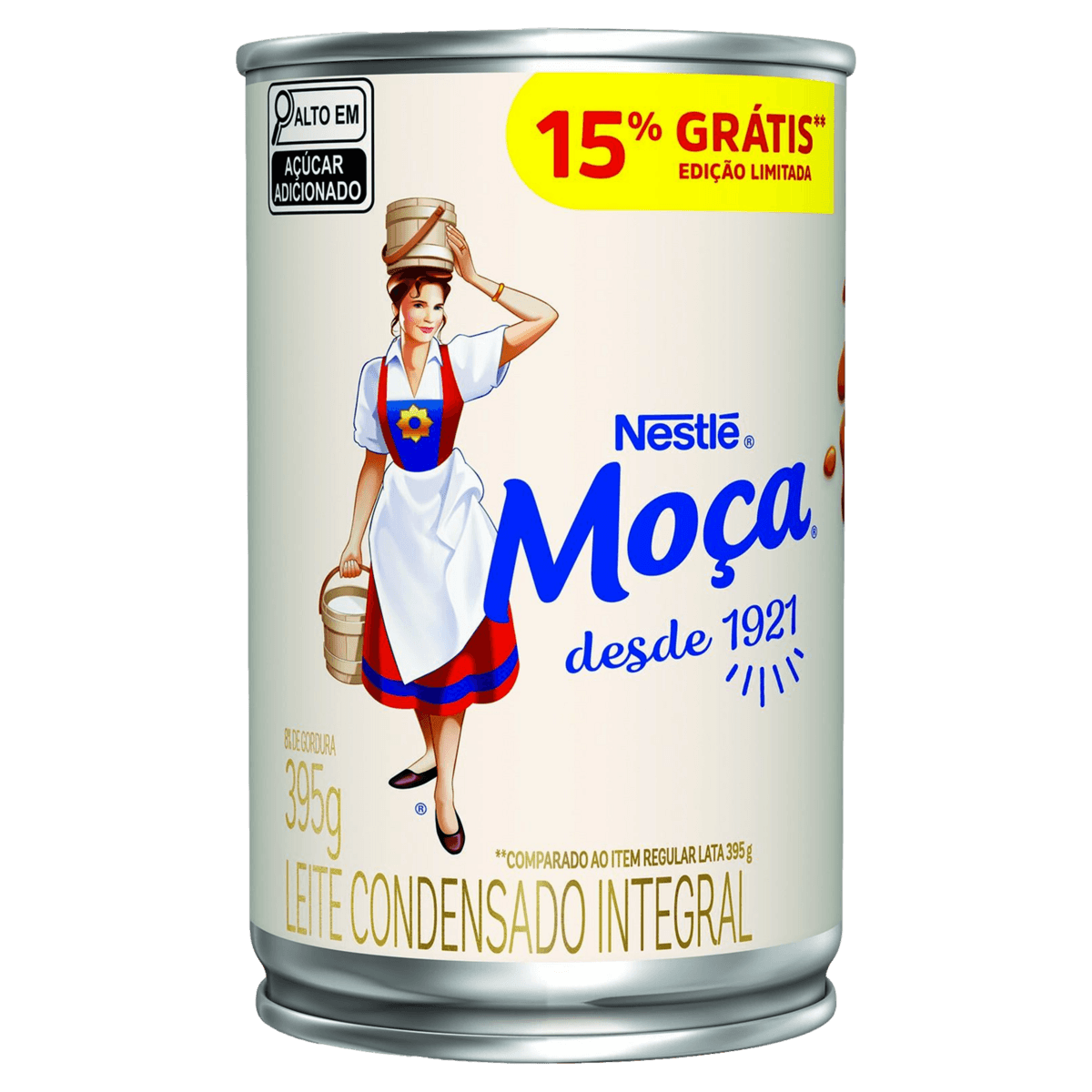Leite Condensado Integral Moça Lata 395g