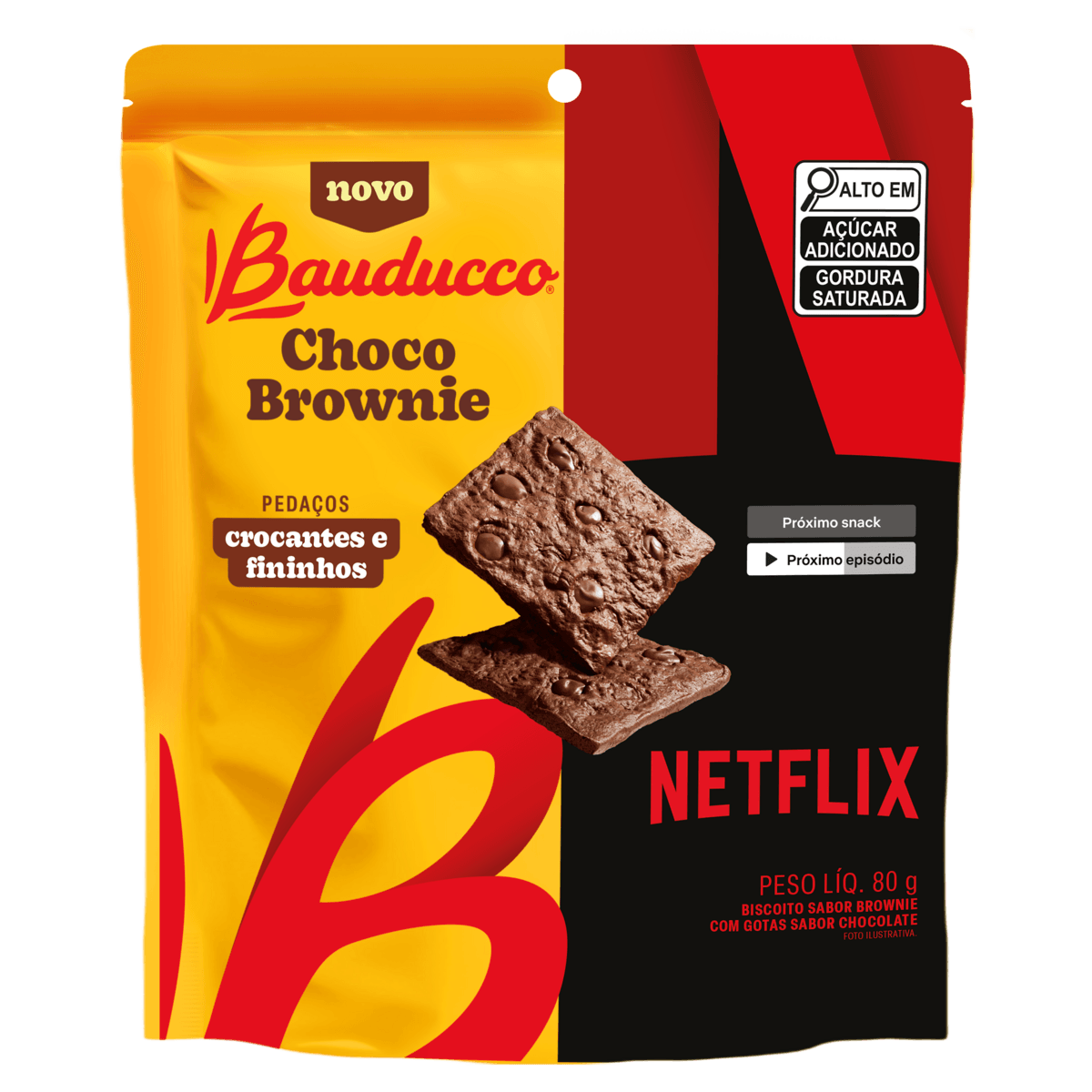 Biscoito Bauducco Choco Brownie Netflix 80g