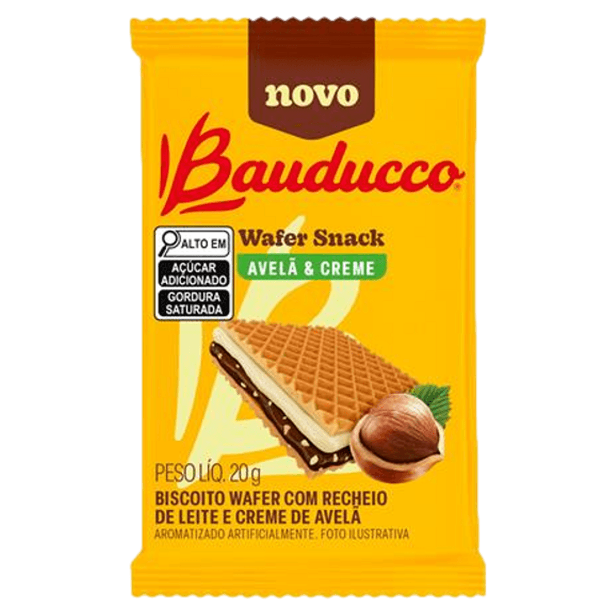 Biscoito Bauducco Wafer Avelã e Creme 20g