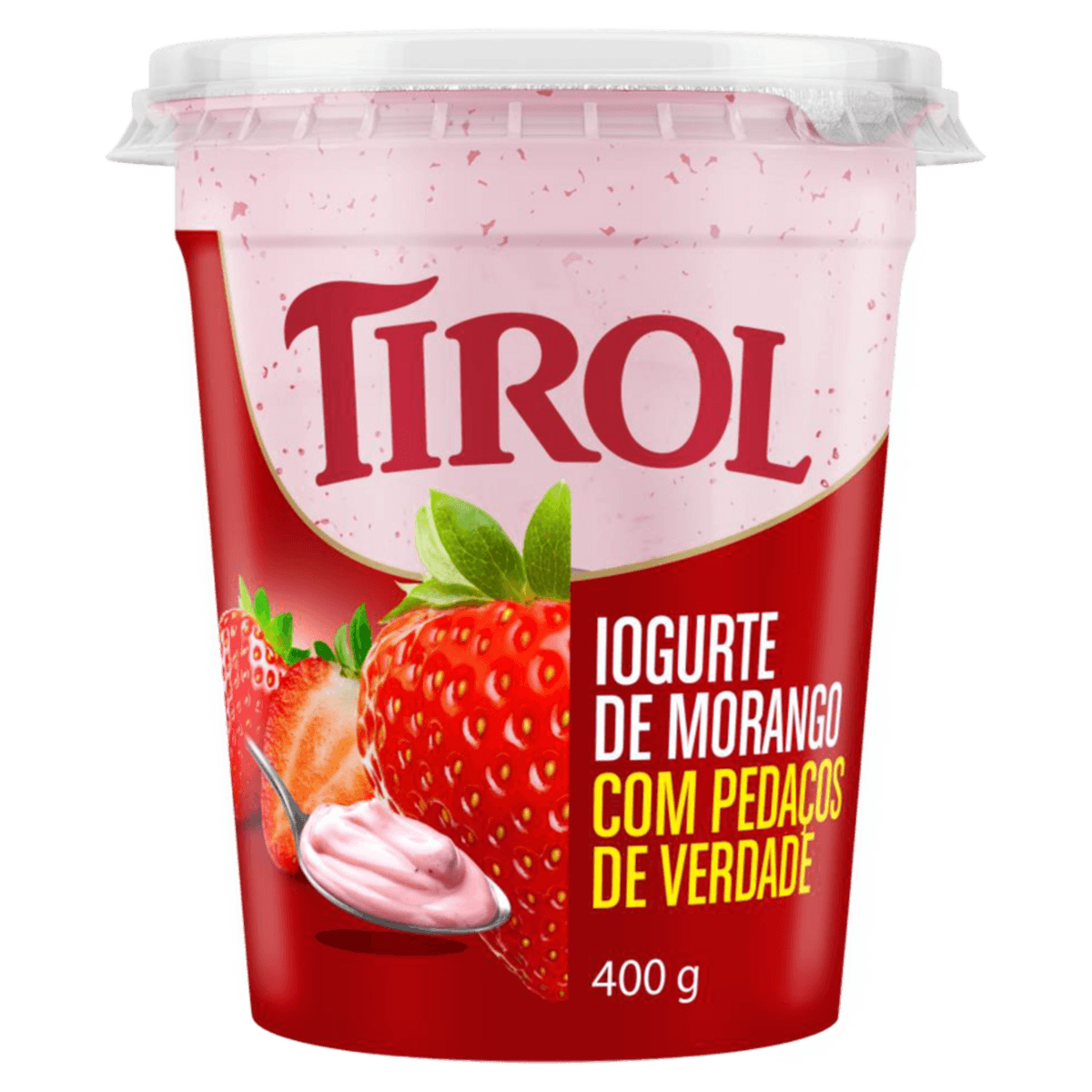 Iogurte Tirol Morango com Pedaços 400g