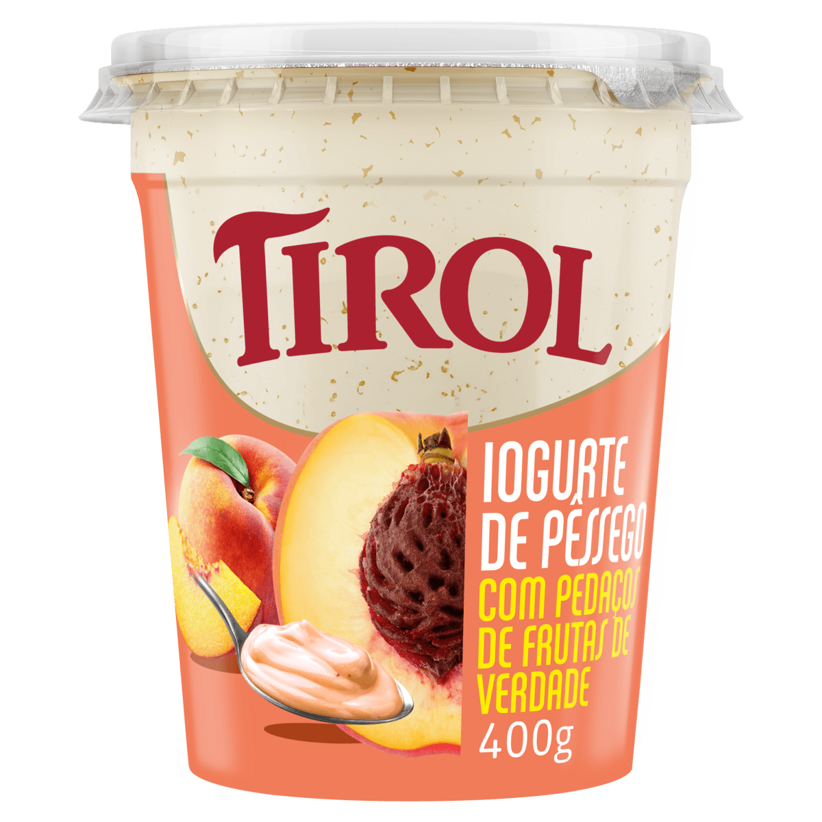 Iogurte Tirol Pessêgo com Pedaços 400g