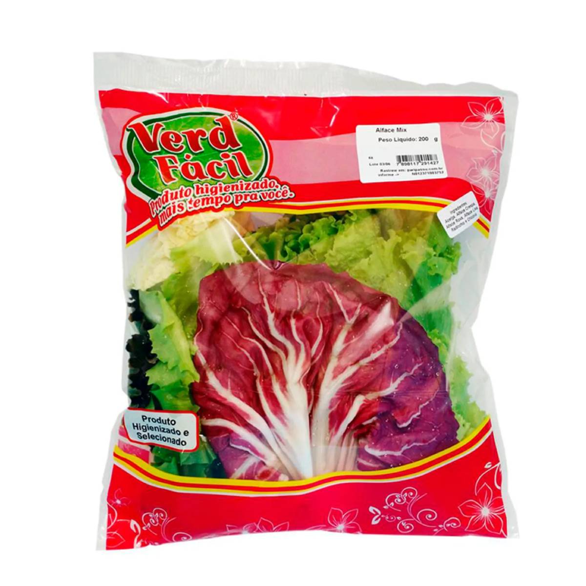 Alface Mix Verd Fácil Higienizado Pacote 200g