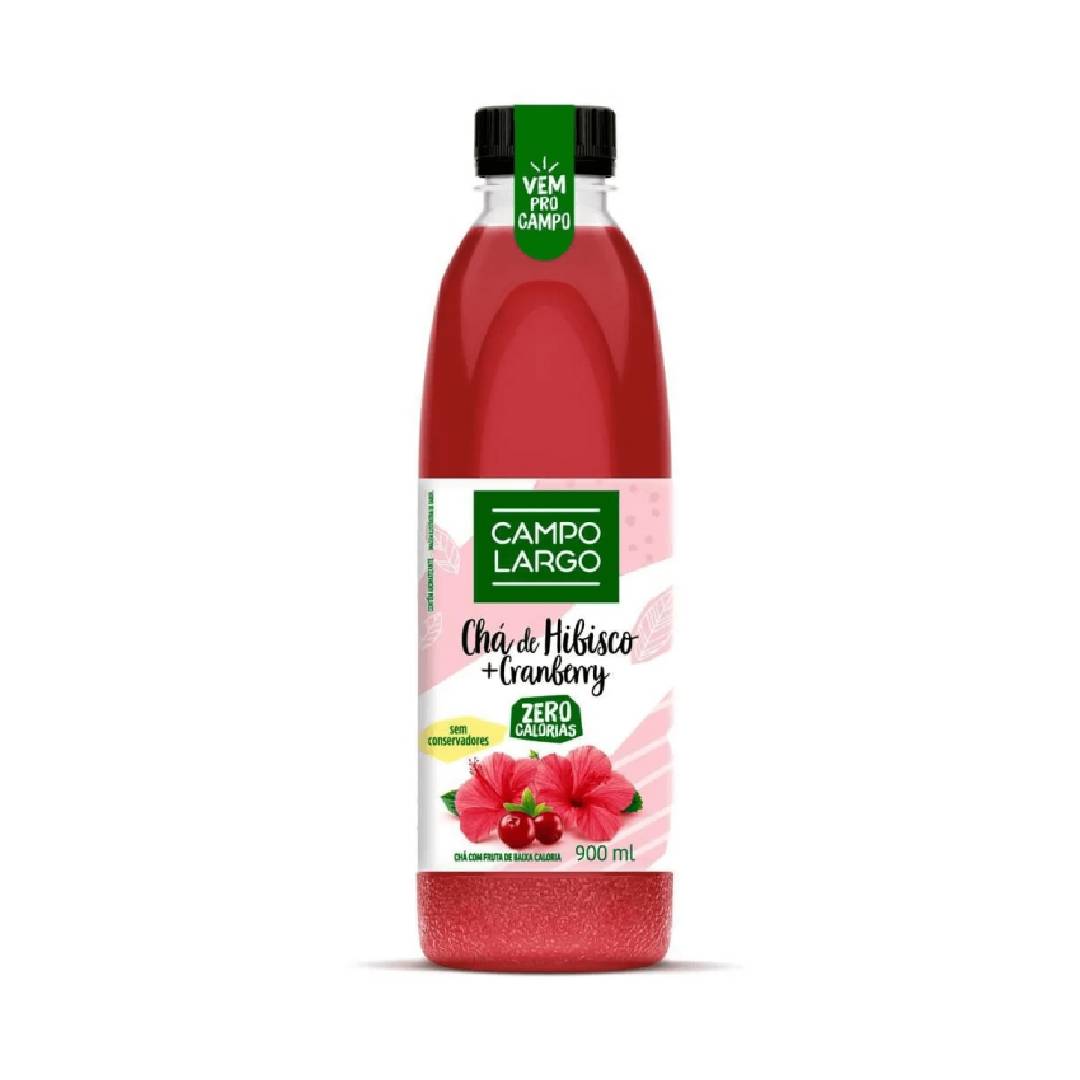 Chá Campo Largo Hibisco e Cranberry Zero 900ml