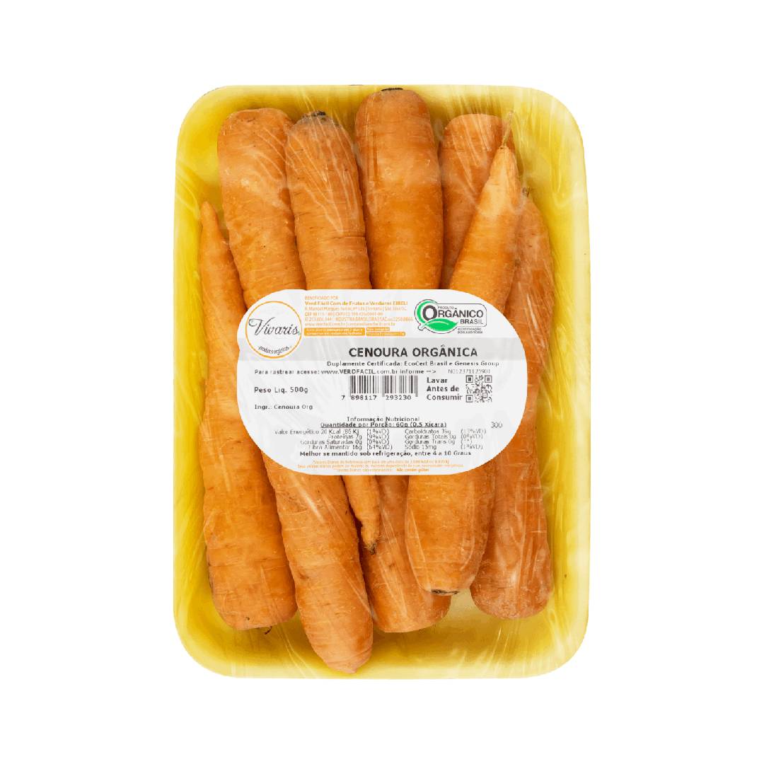 Cenoura Orgânica Vivaris 500g