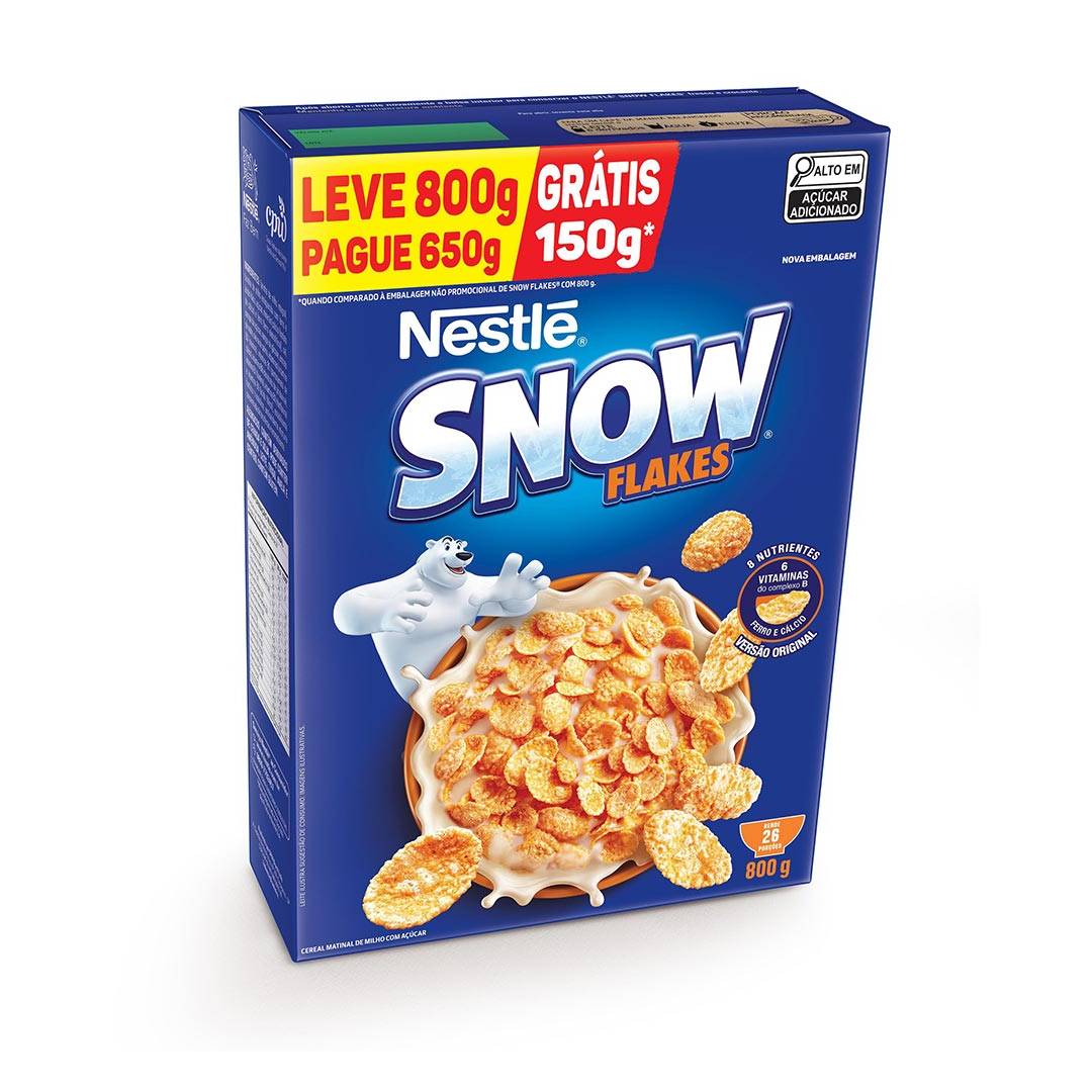 Cereal Matinal Snow Flakes Leve 800g Pague 650g