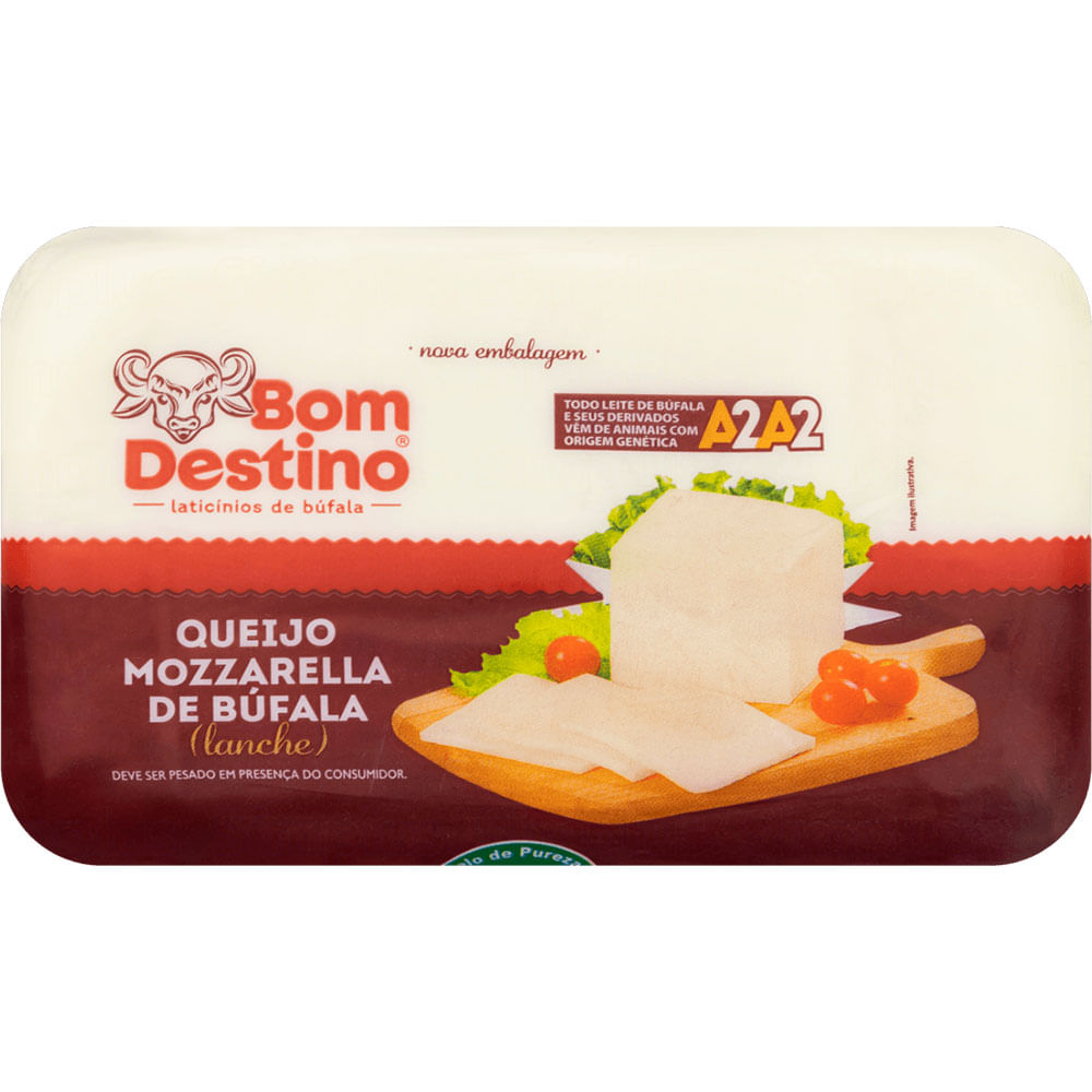 Queijo Mussarela de Búfala Bom Destino Lanche