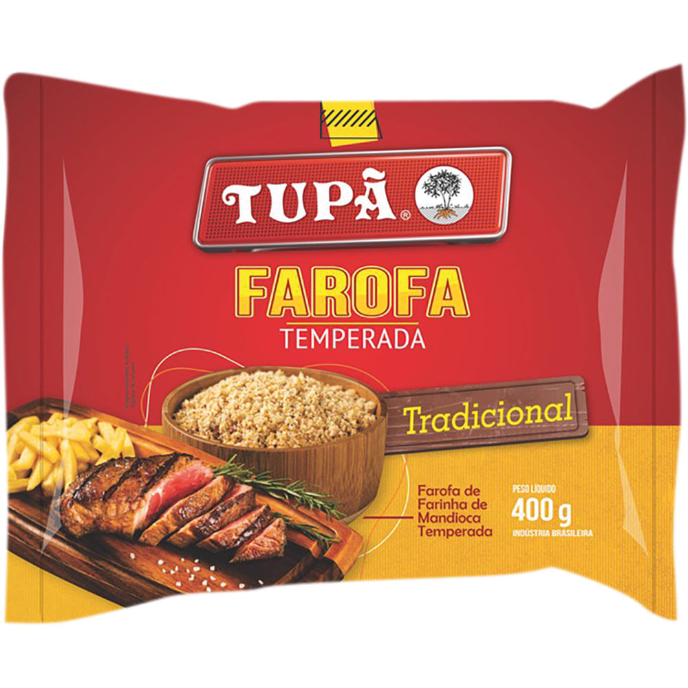Farofa Pronta Tupa Temperada 400g