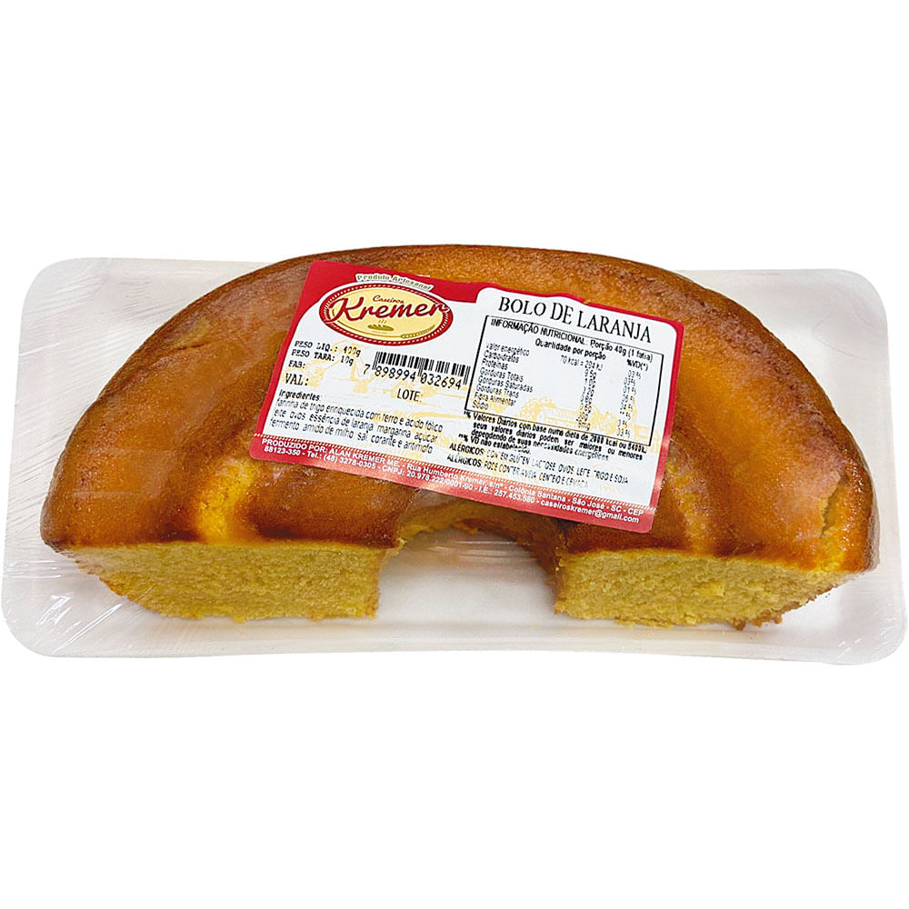 Bolo Kremer Laranja 400g