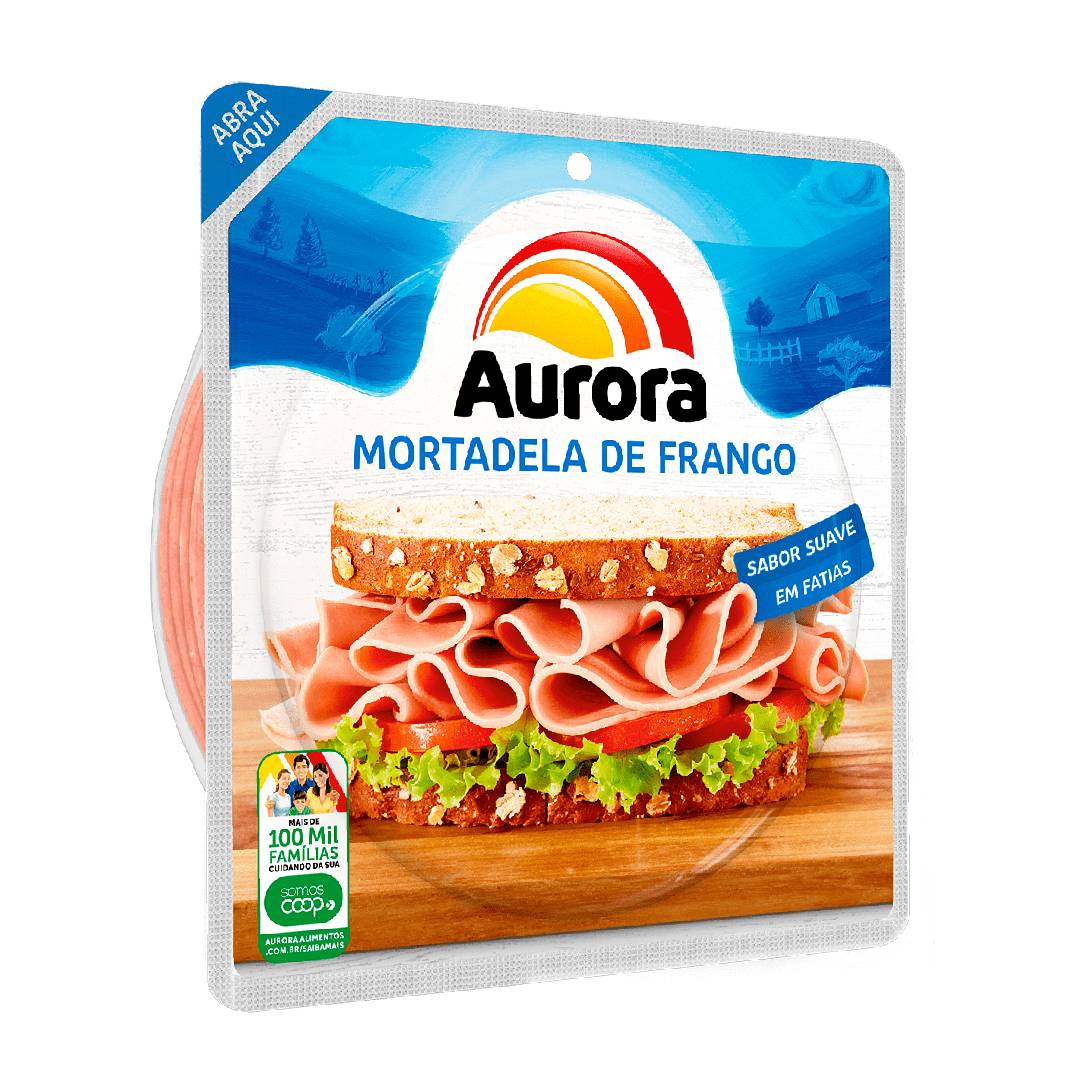 Mortadela de Frango Aurora Fatiada 180g