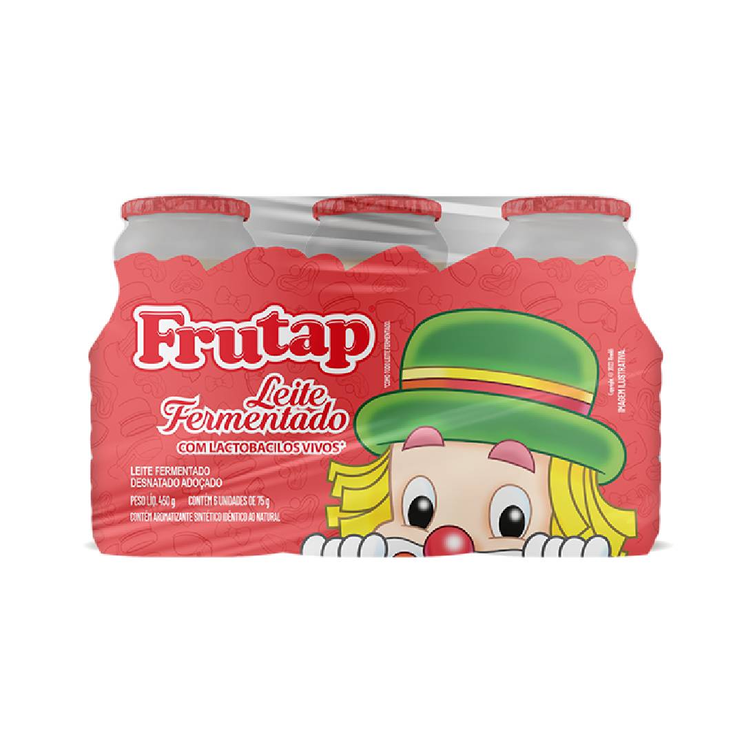 Leite Fermentado Frutap Patati Patatá Baunilha 450g