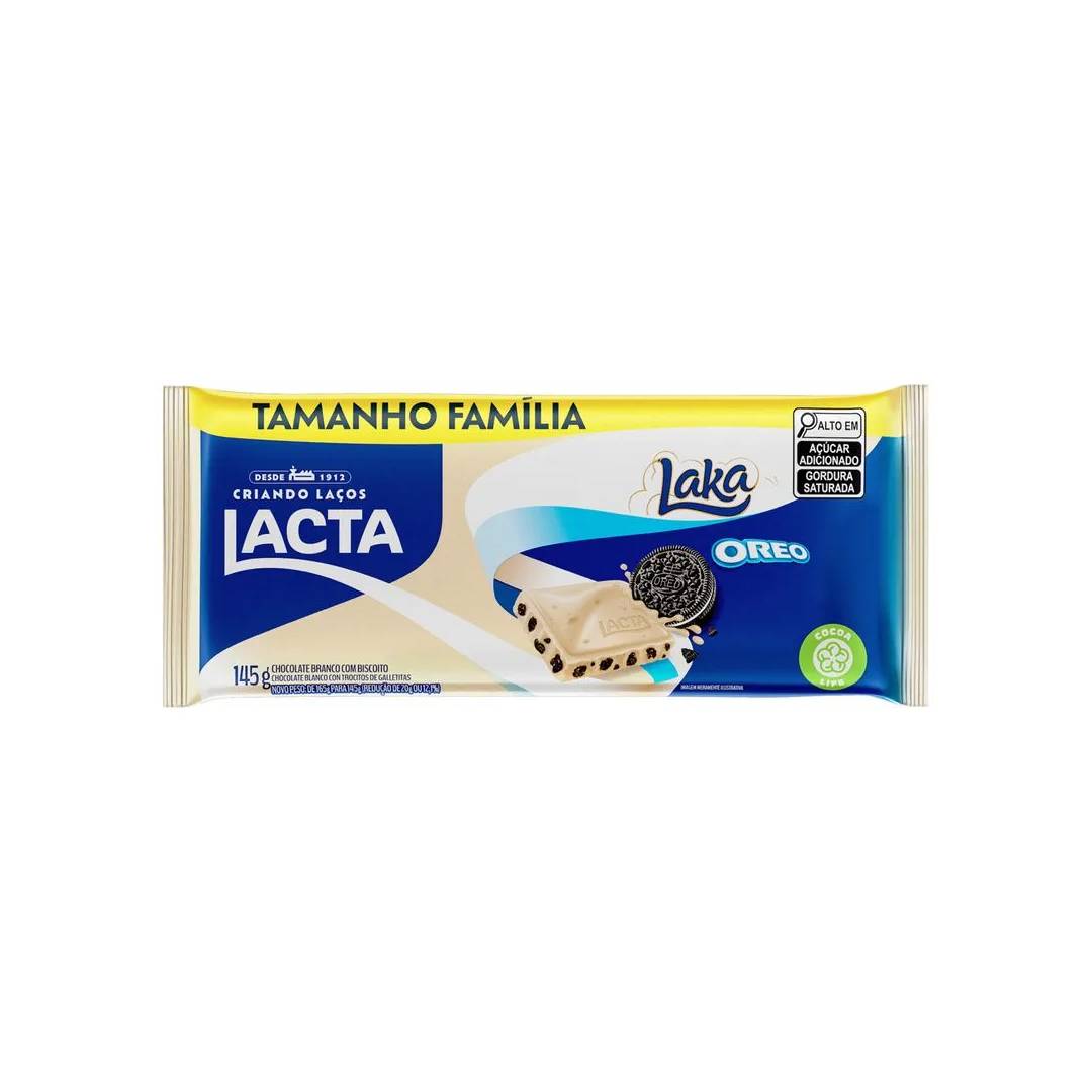 Chocolate em Barra Lacta Branco com Oreo 145g
