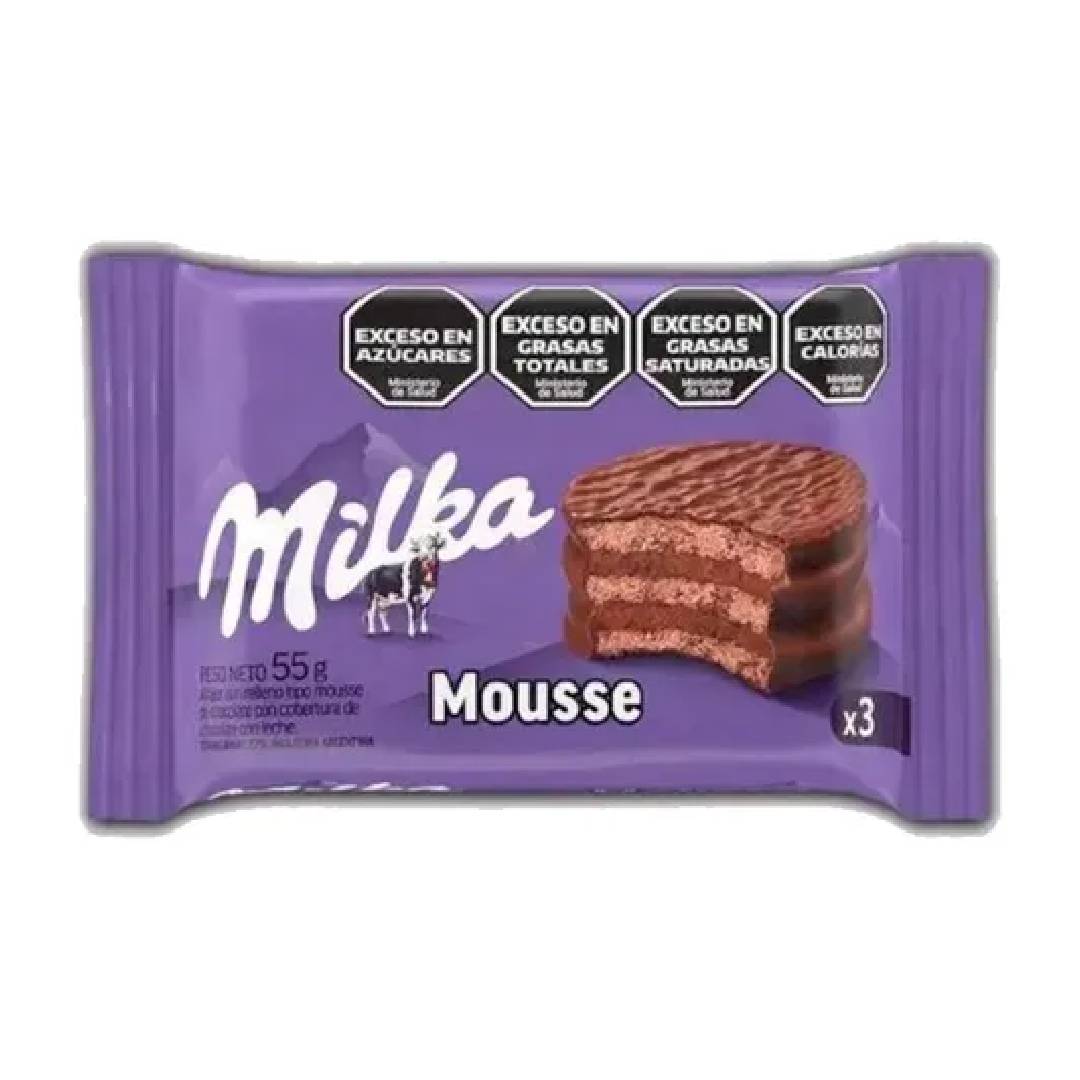 Alfajor Milka 55g Mousse Chocolate Triplo