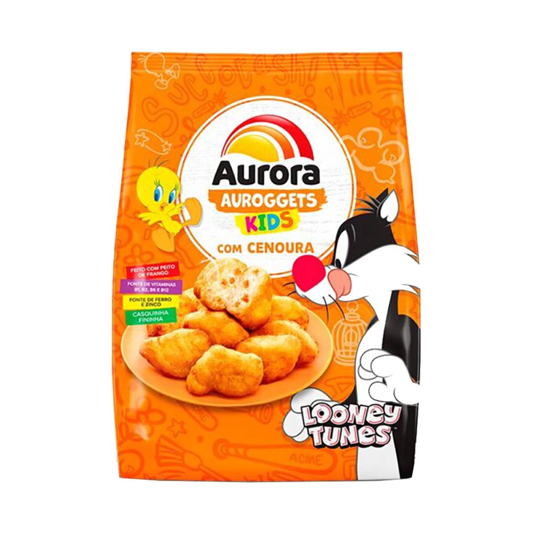 Empanado de Frango Auroggets Kids Cenoura 275g