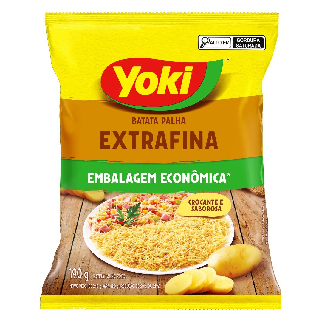 Batata Palha Yoki Extra Fina 190g Embalagem Econômica