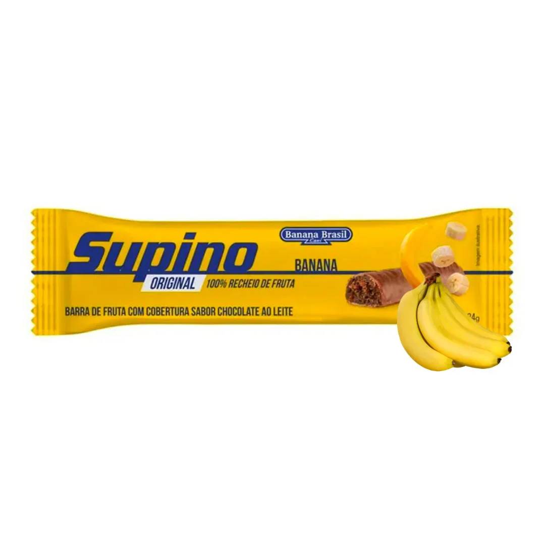 Barra de Cereal Supino Banana com Cobertura de Chocolate 24g