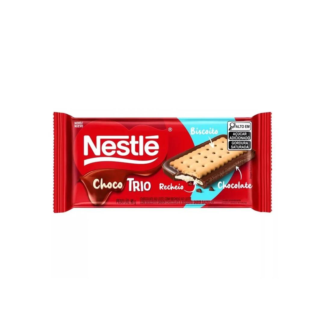Chocolate em Barra Nestlé Choco Trio Avelã 90g