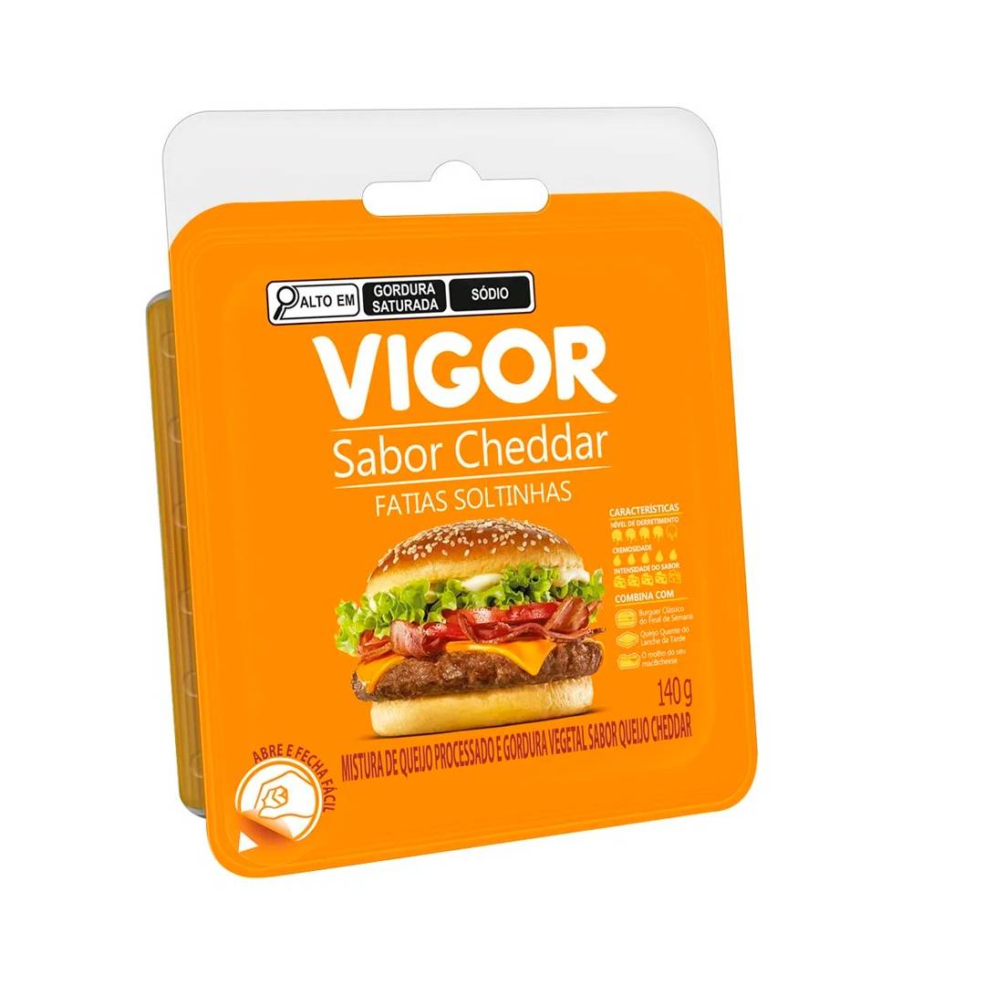 Queijo Cheddar Vigor 140g Fatiado