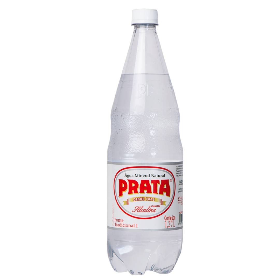 Água Mineral Prata com Gás Pet 1,270L