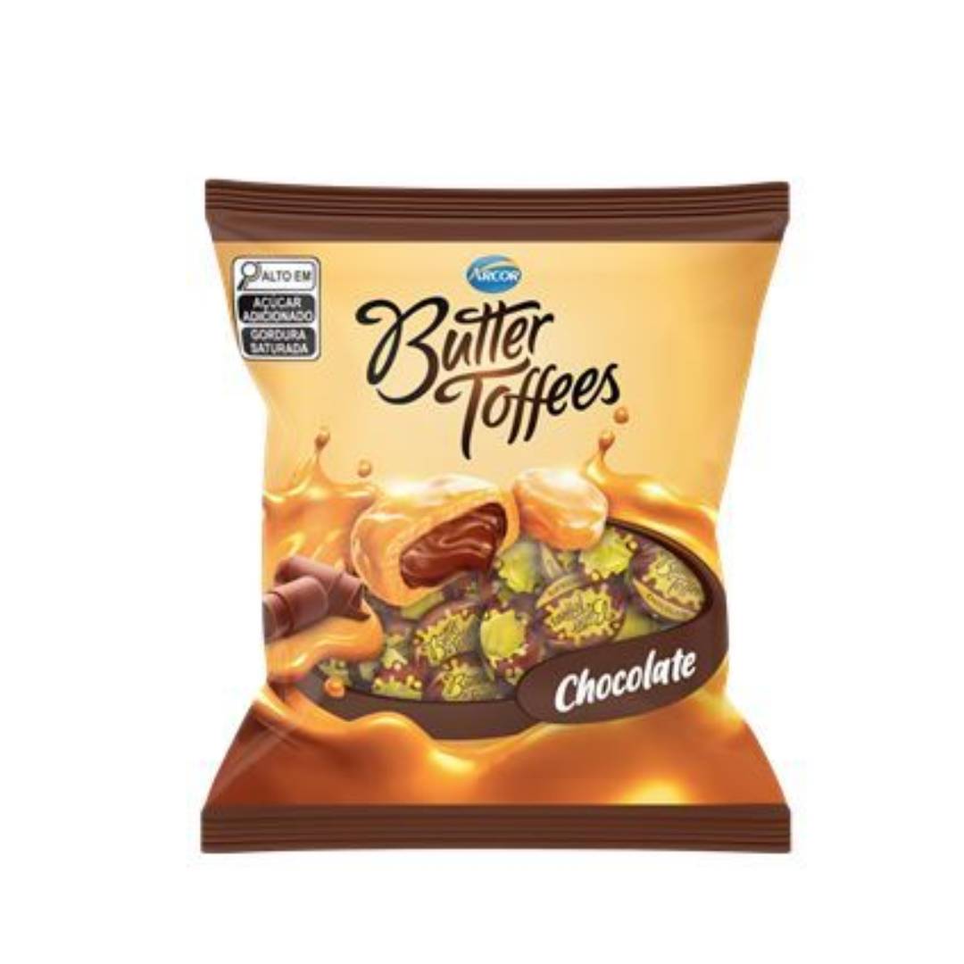 Bala de Caramelo Butter Toffees Chocolate 400g