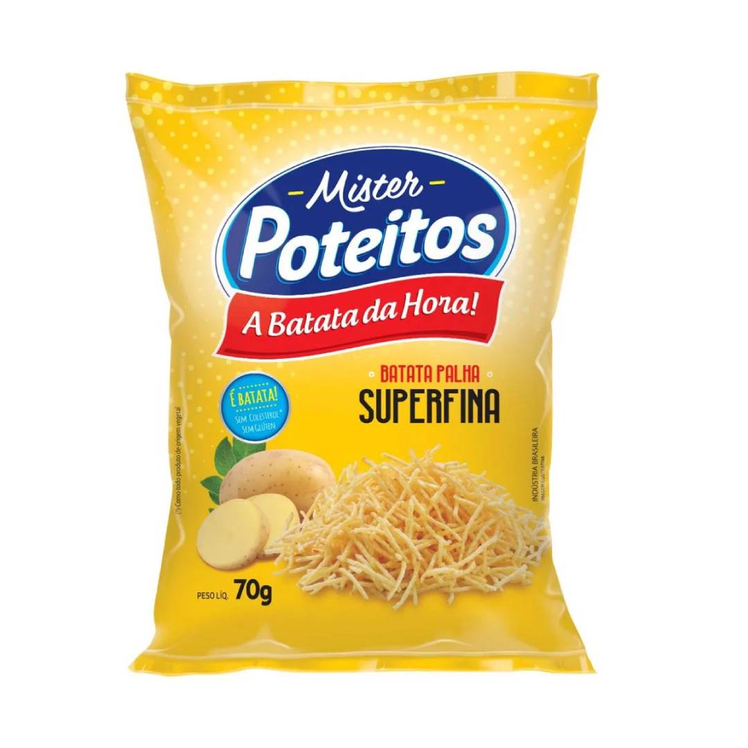 Batata Palha Mr. Poteitos Sem Sal 70g